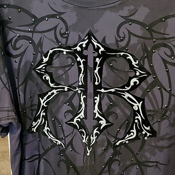 ROAR ENOUGH EXCUSES STUDDED SHIRT....XL - Picture 3 of 12